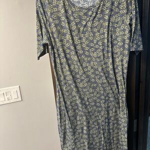 LuLaRoe Blue and Yellow Dress